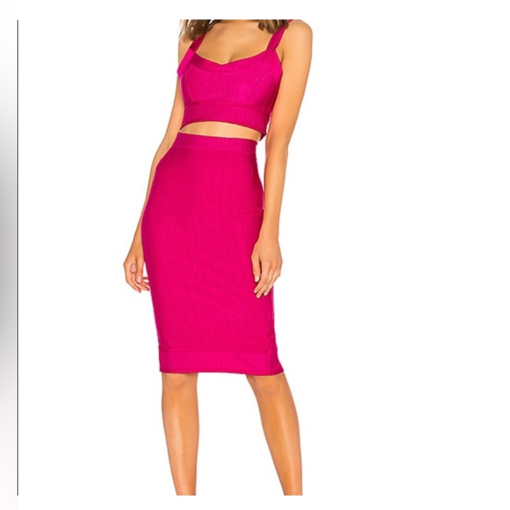 Revolve by the way hot Pink Pencil Skirt Set Knee-Length size XS